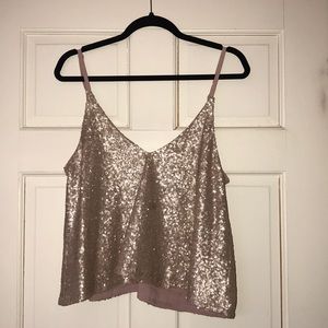 Champagne sequins Top